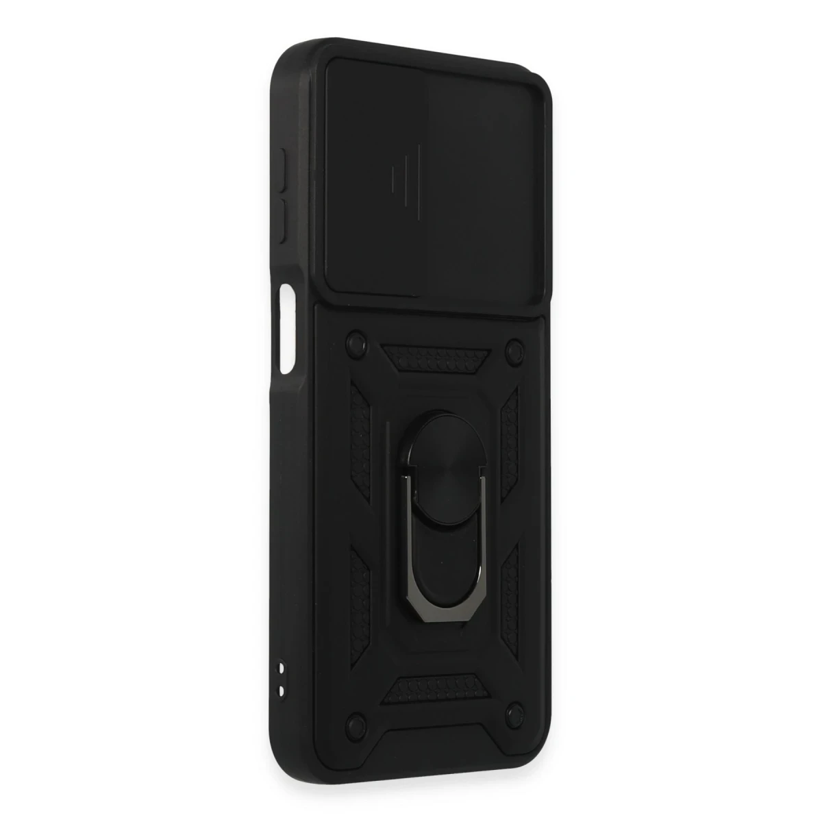 Samsung Galaxy M34 5G Kılıf Pars Lens Yüzüklü Silikon - Siyah