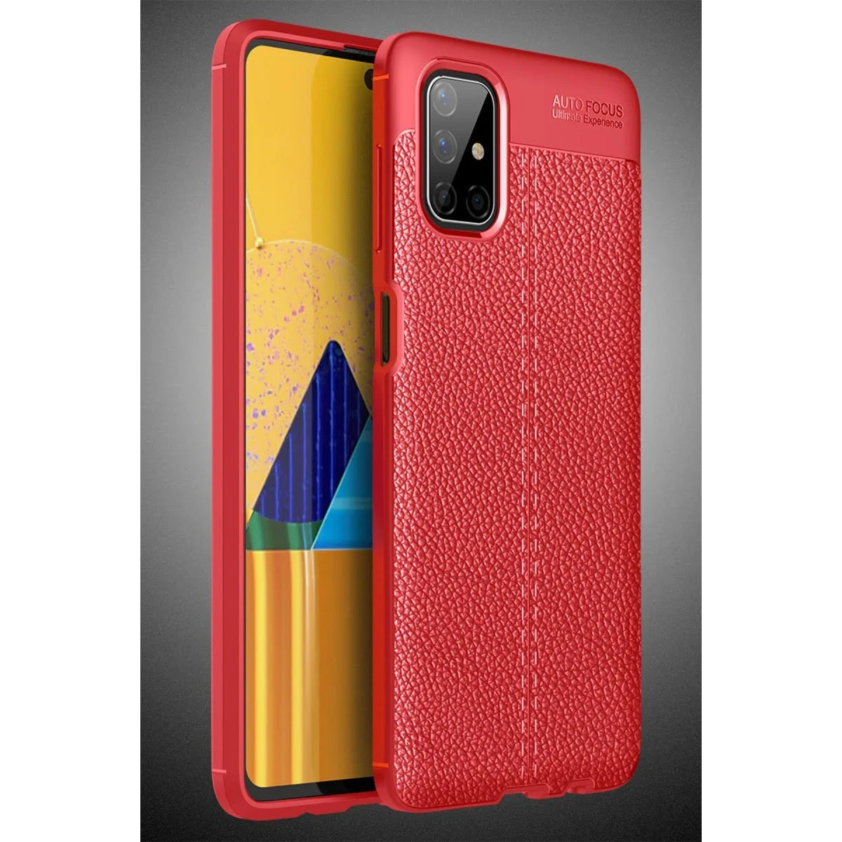 Samsung Galaxy M51 Kılıf Auto Focus Kapak - Kırmızı