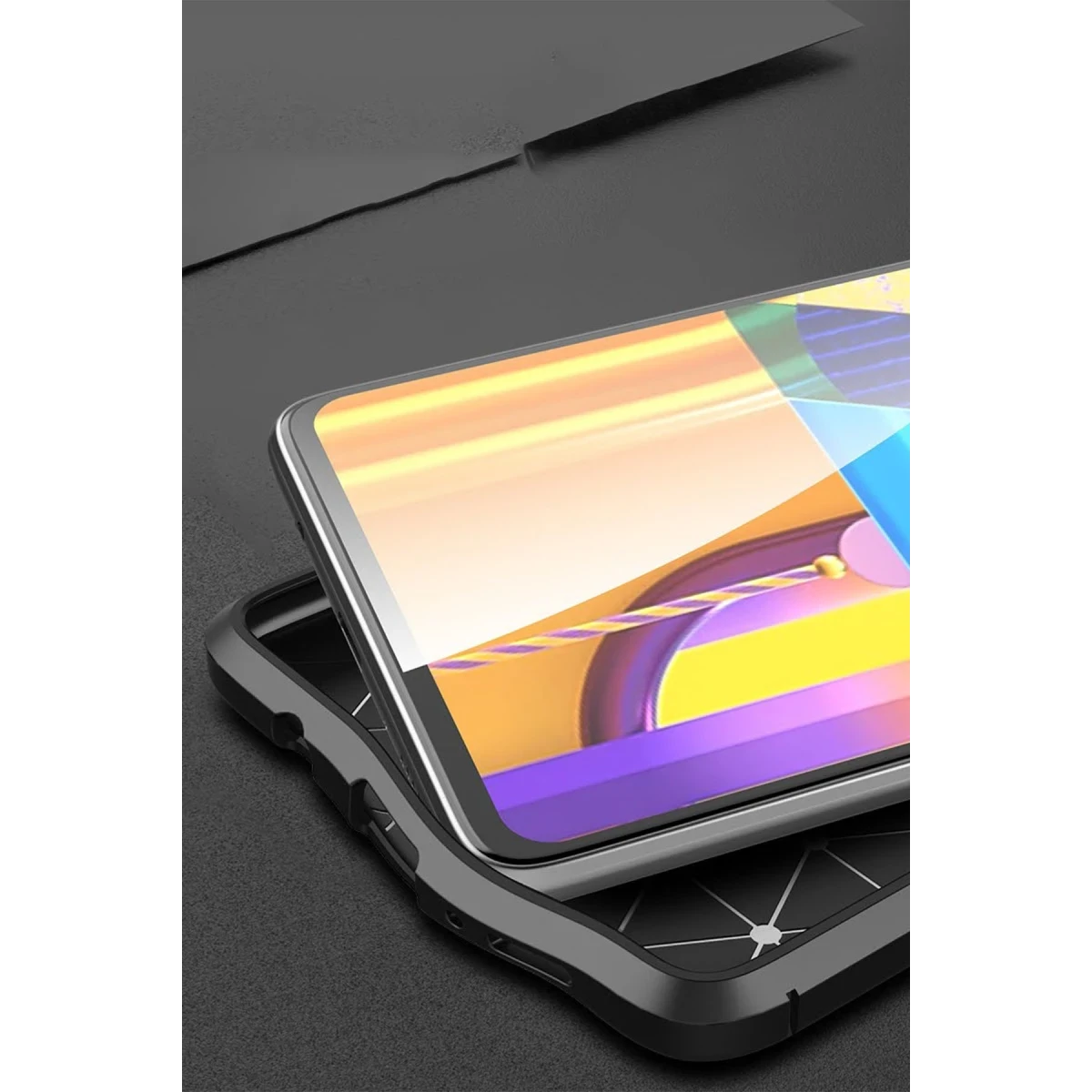 Samsung Galaxy M51 Kılıf Auto Focus Kapak - Kırmızı