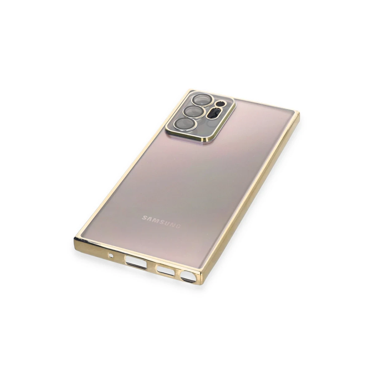 Samsung Galaxy Note 20 Ultra Kılıf Razer Lensli Silikon - Gold