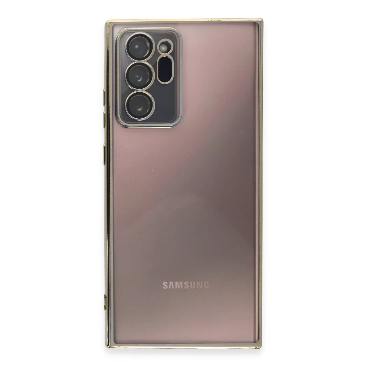 Samsung Galaxy Note 20 Ultra Kılıf Razer Lensli Silikon - Gold