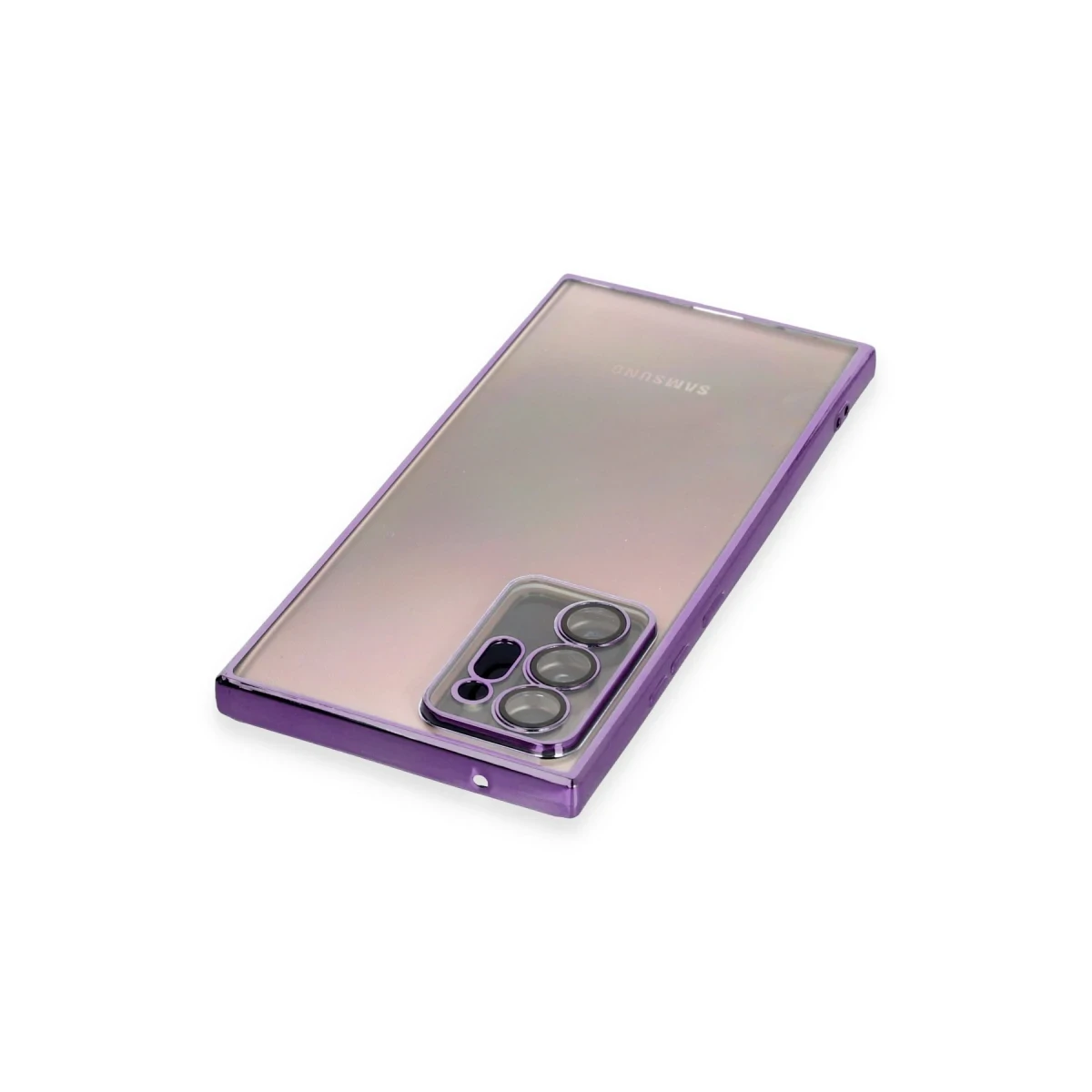 Samsung Galaxy Note 20 Ultra Kılıf Razer Lensli Silikon - Mor