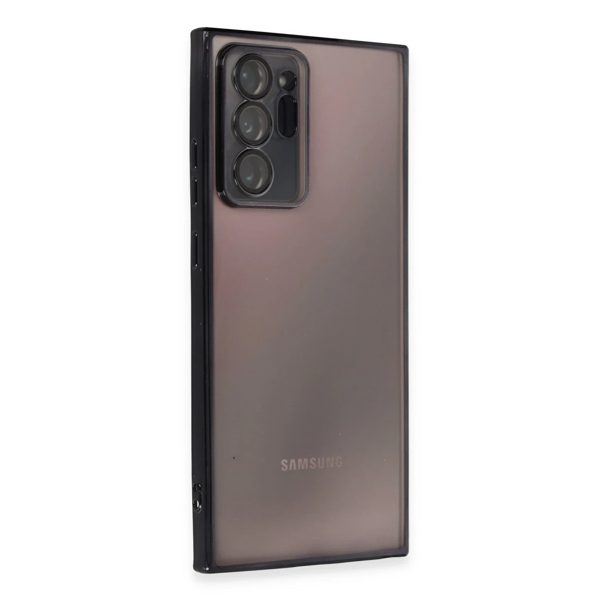 Samsung Galaxy Note 20 Ultra Kılıf Razer Lensli Silikon - Siyah