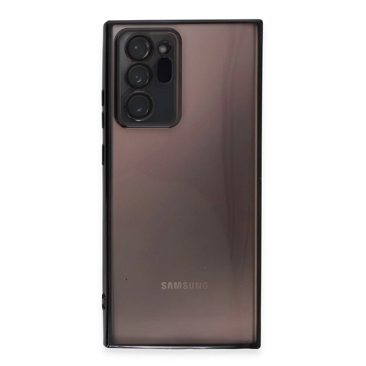 Samsung Galaxy Note 20 Ultra Kılıf Razer Lensli Silikon - Siyah