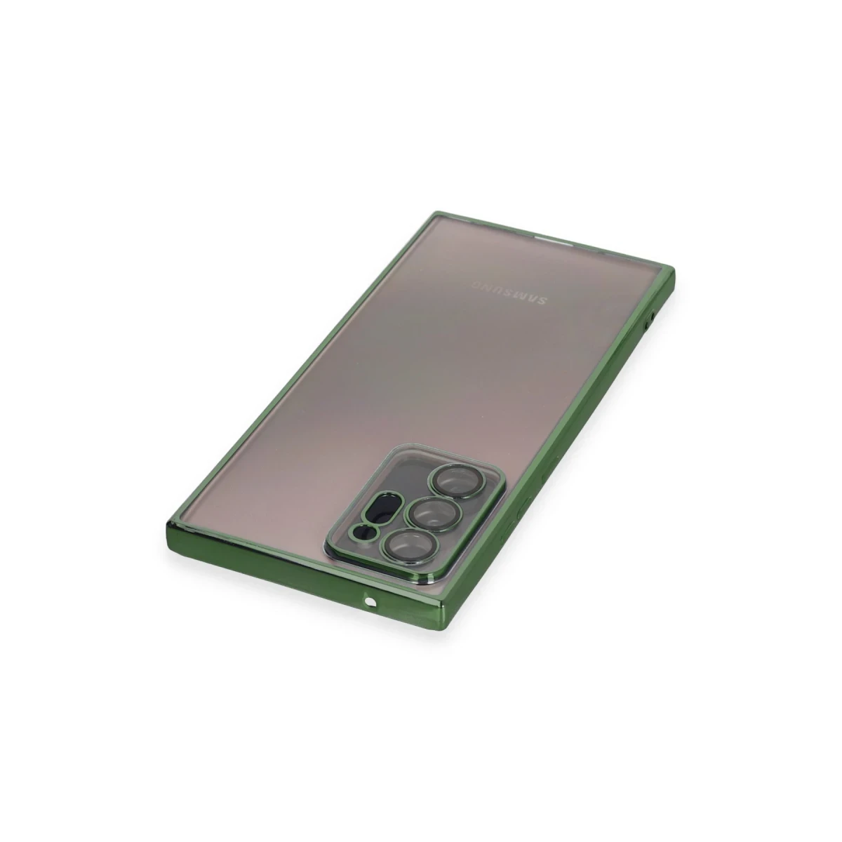 Samsung Galaxy Note 20 Ultra Kılıf Razer Lensli Silikon - Yeşil