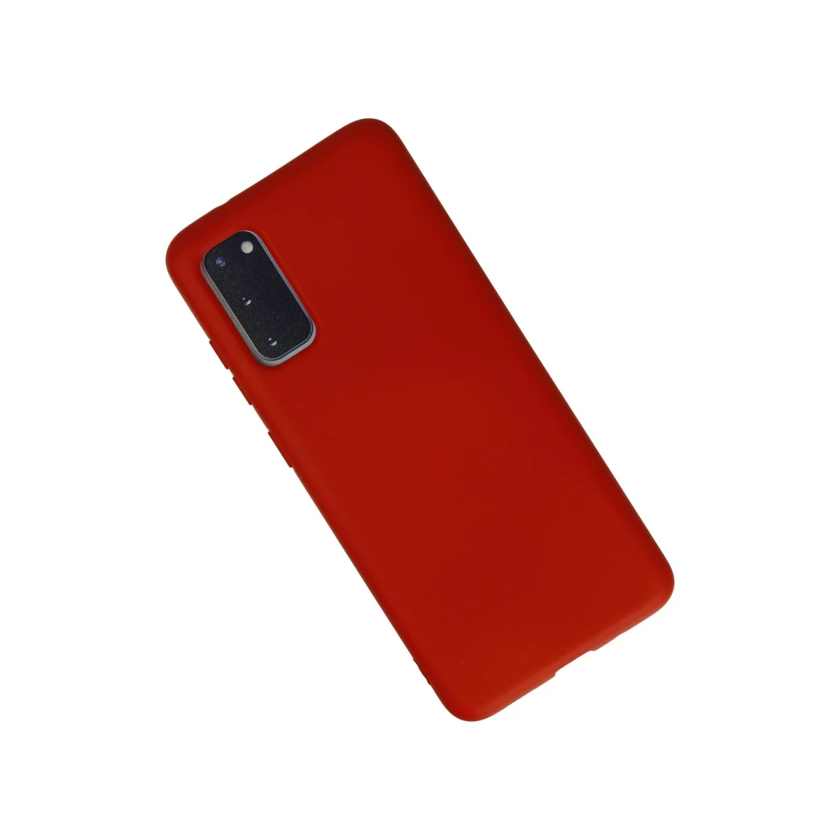Samsung Galaxy S20 Kılıf Nano içi Kadife Silikon - Kırmızı