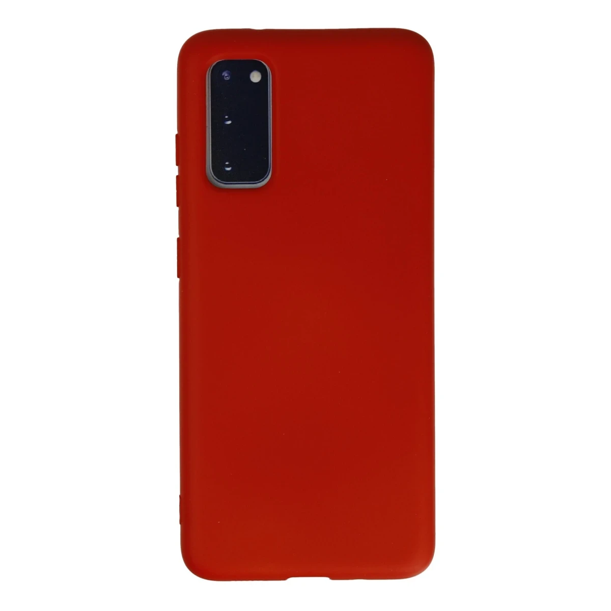 Samsung Galaxy S20 Kılıf Nano içi Kadife Silikon - Kırmızı