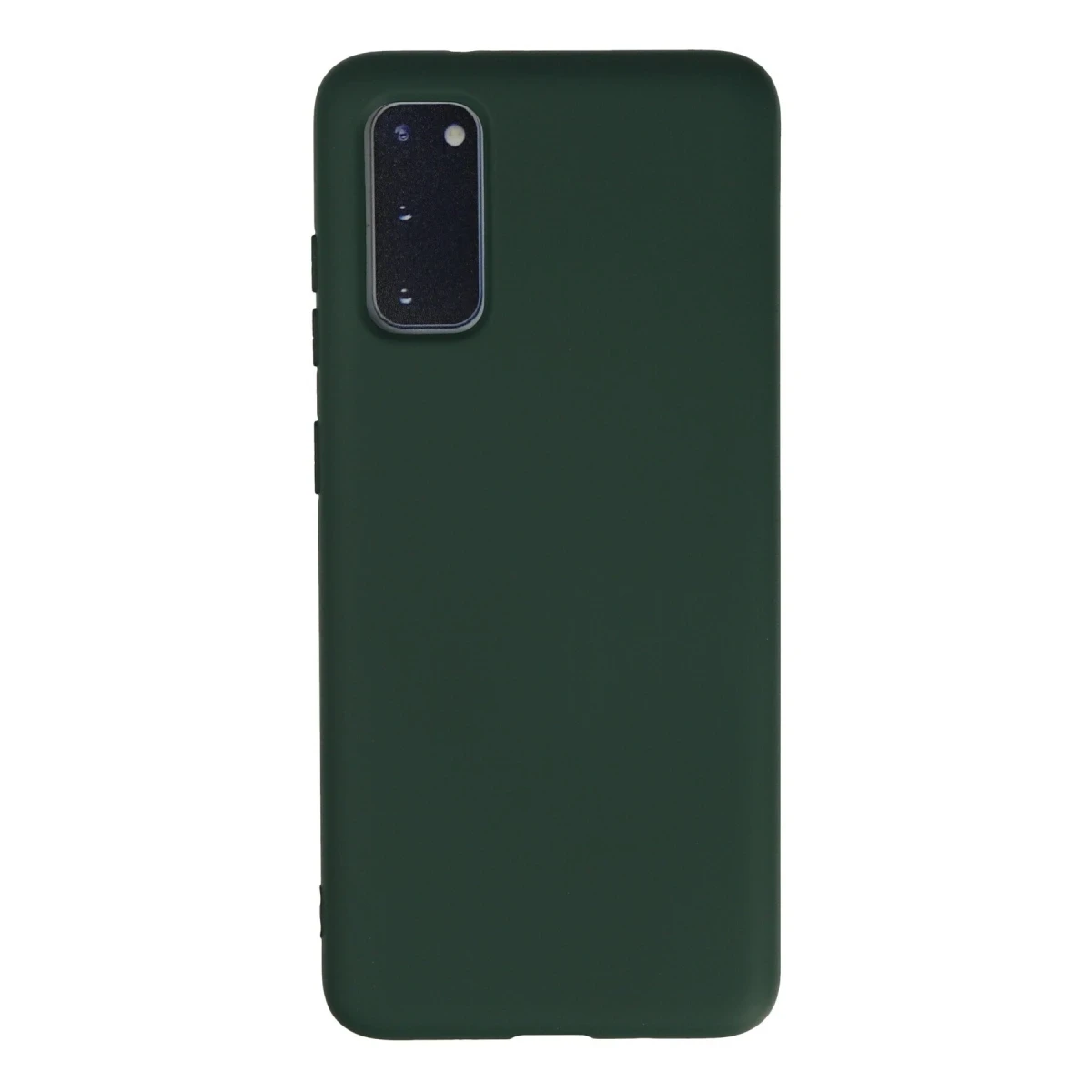 Samsung Galaxy S20 Kılıf Nano içi Kadife Silikon - Koyu Yeşil
