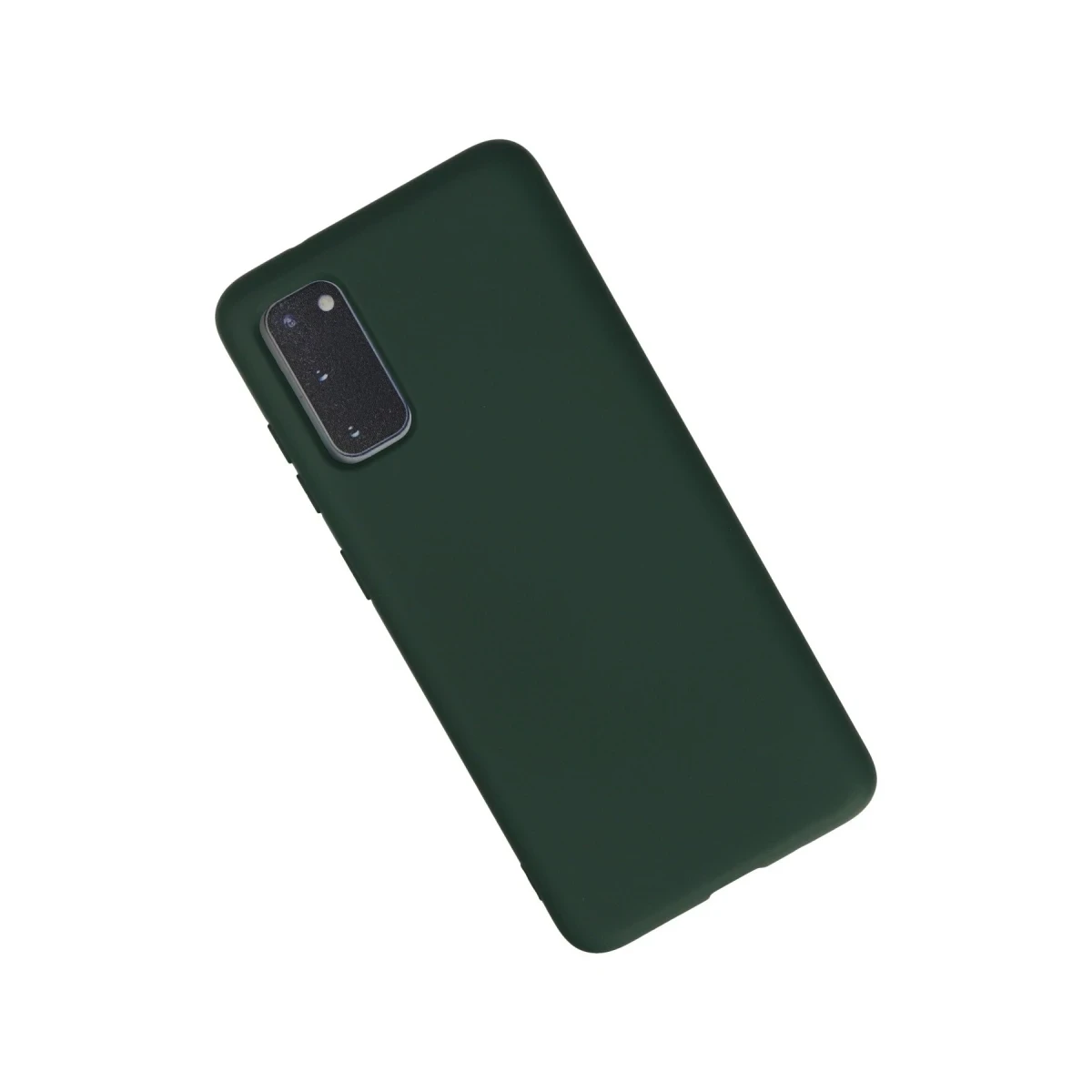 Samsung Galaxy S20 Kılıf Nano içi Kadife Silikon - Koyu Yeşil