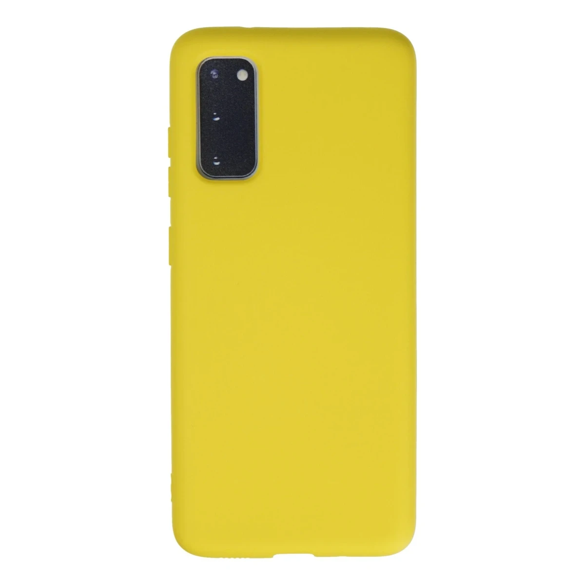 Samsung Galaxy S20 Kılıf Nano içi Kadife Silikon - Sarı