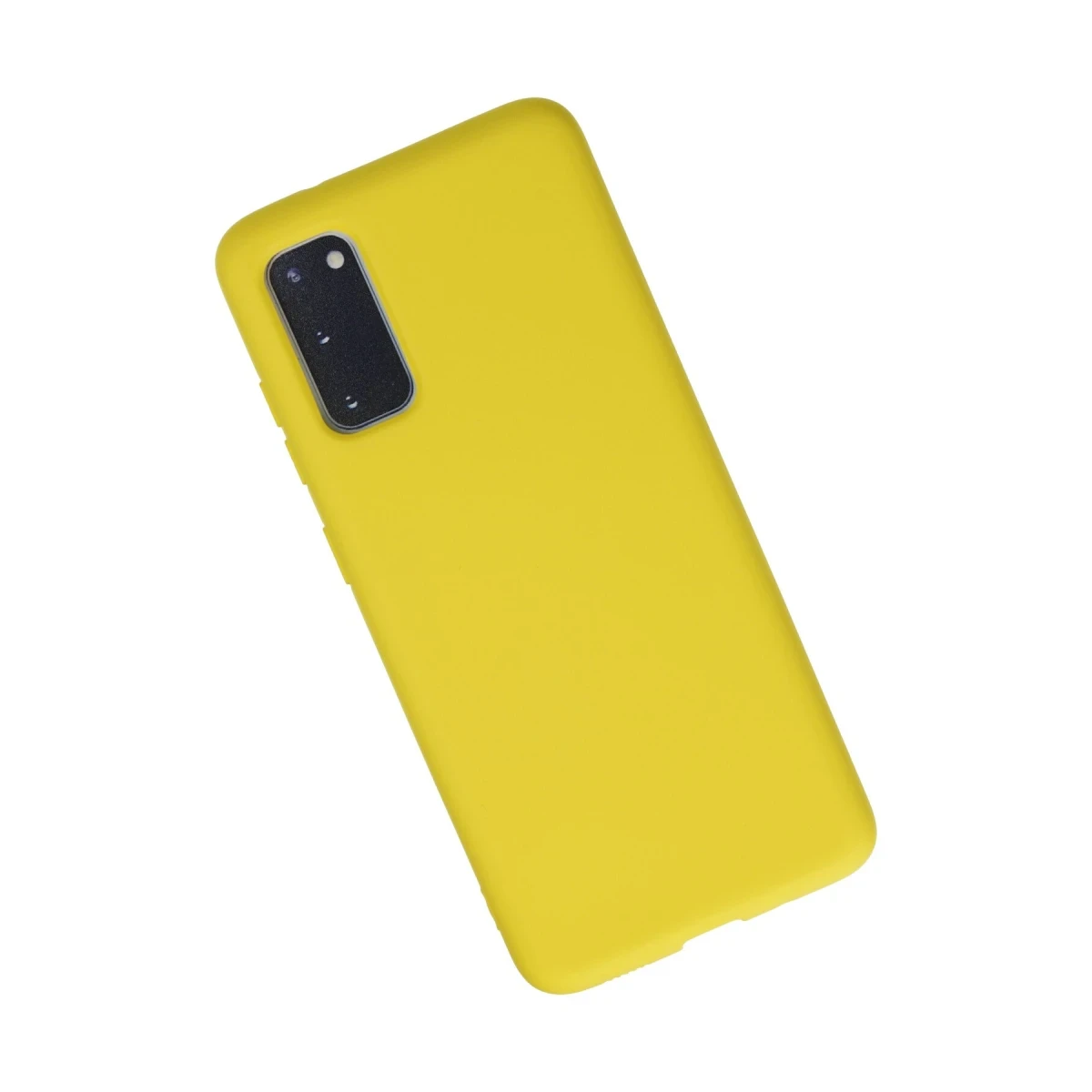 Samsung Galaxy S20 Kılıf Nano içi Kadife Silikon - Sarı