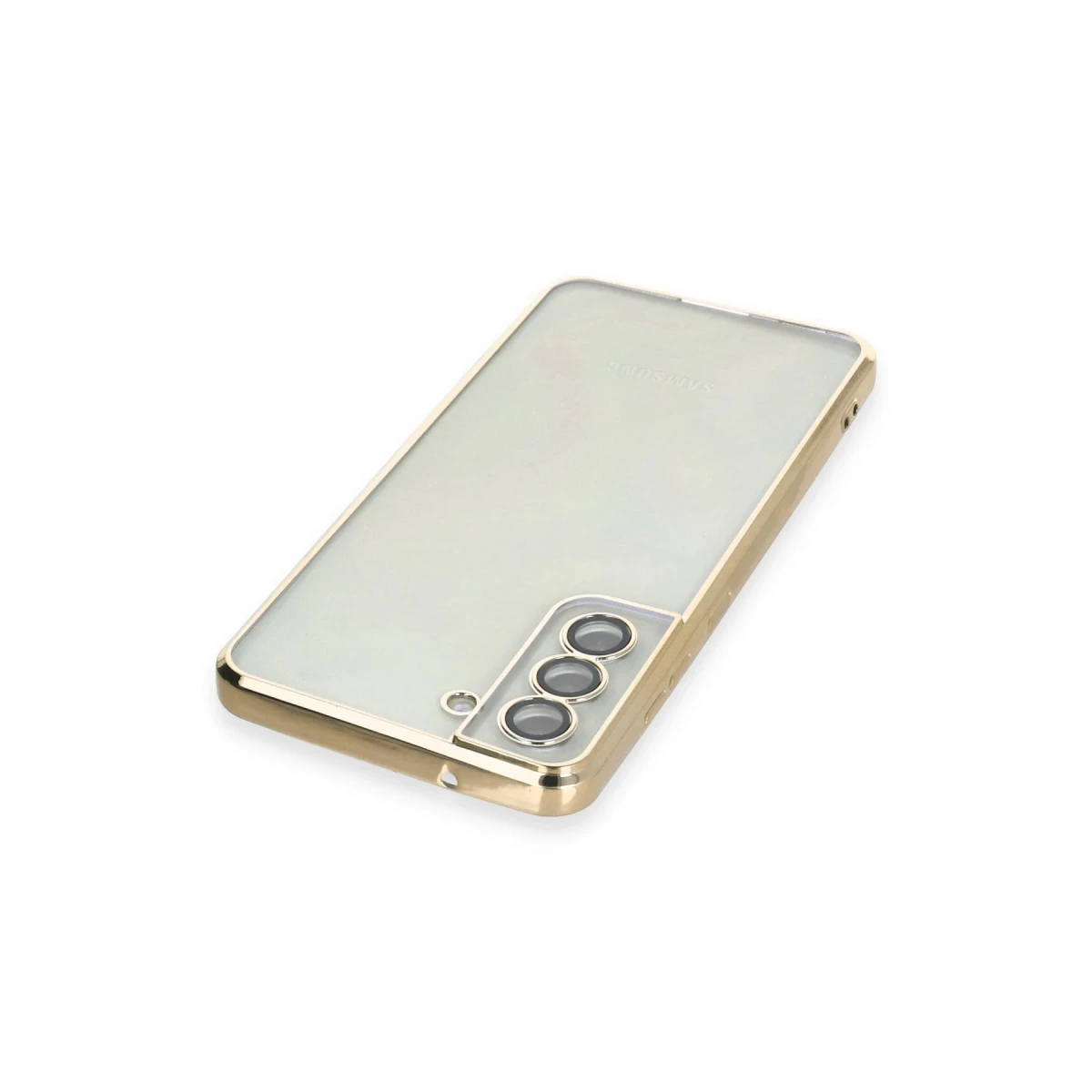 Samsung Galaxy S21 FE Kılıf Razer Lensli Silikon - Gold