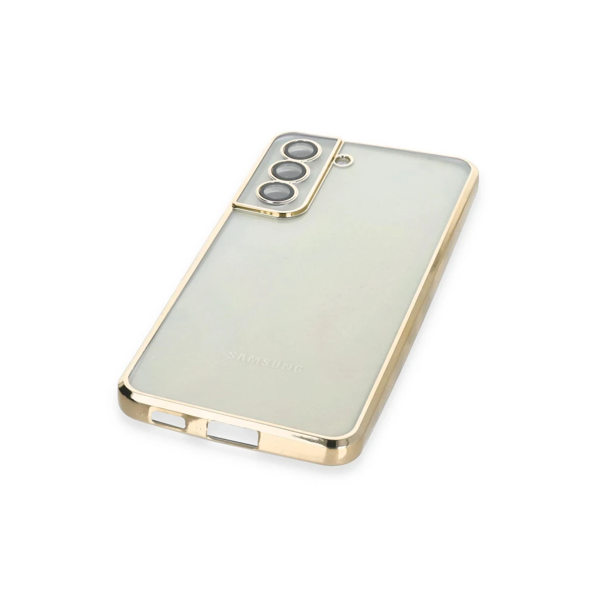 Samsung Galaxy S21 FE Kılıf Razer Lensli Silikon - Gold