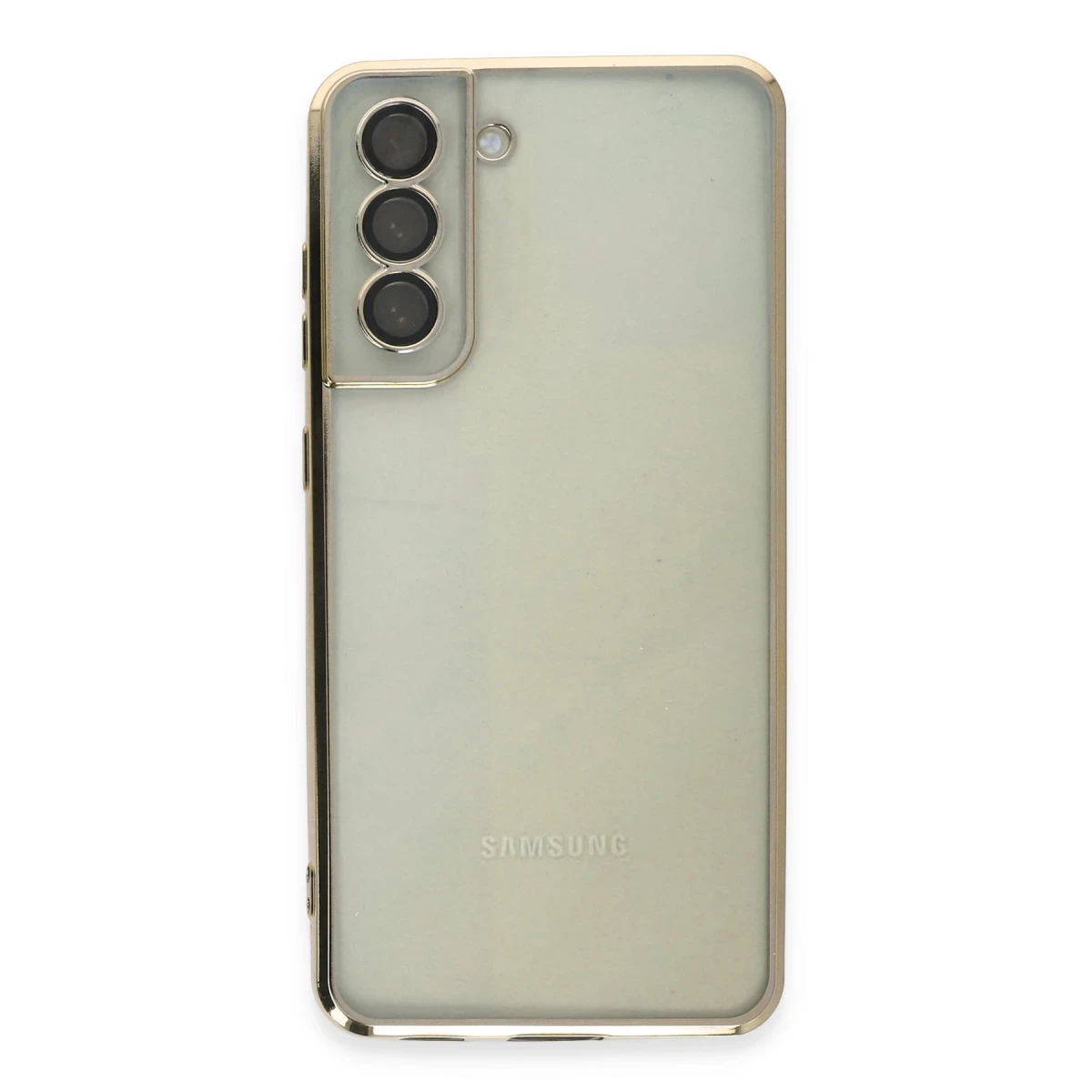 Samsung Galaxy S21 FE Kılıf Razer Lensli Silikon - Gold