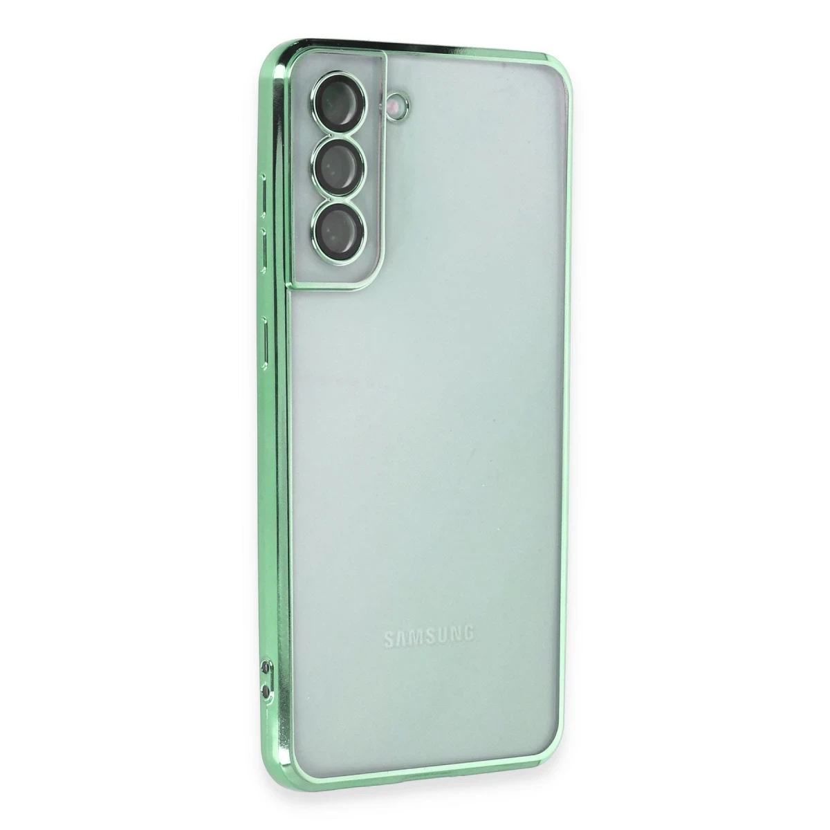 Samsung Galaxy S21 FE Kılıf Razer Lensli Silikon - Yeşil