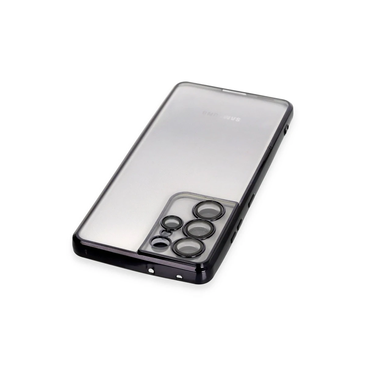 Samsung Galaxy S21 Ultra Kılıf Razer Lensli Silikon - Siyah