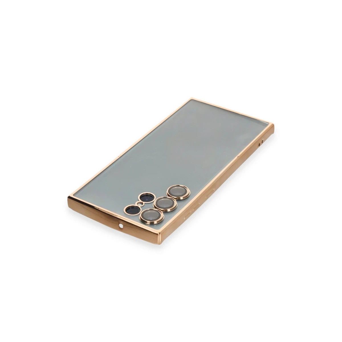 Samsung Galaxy S22 Ultra Kılıf Razer Lensli Silikon - Gold