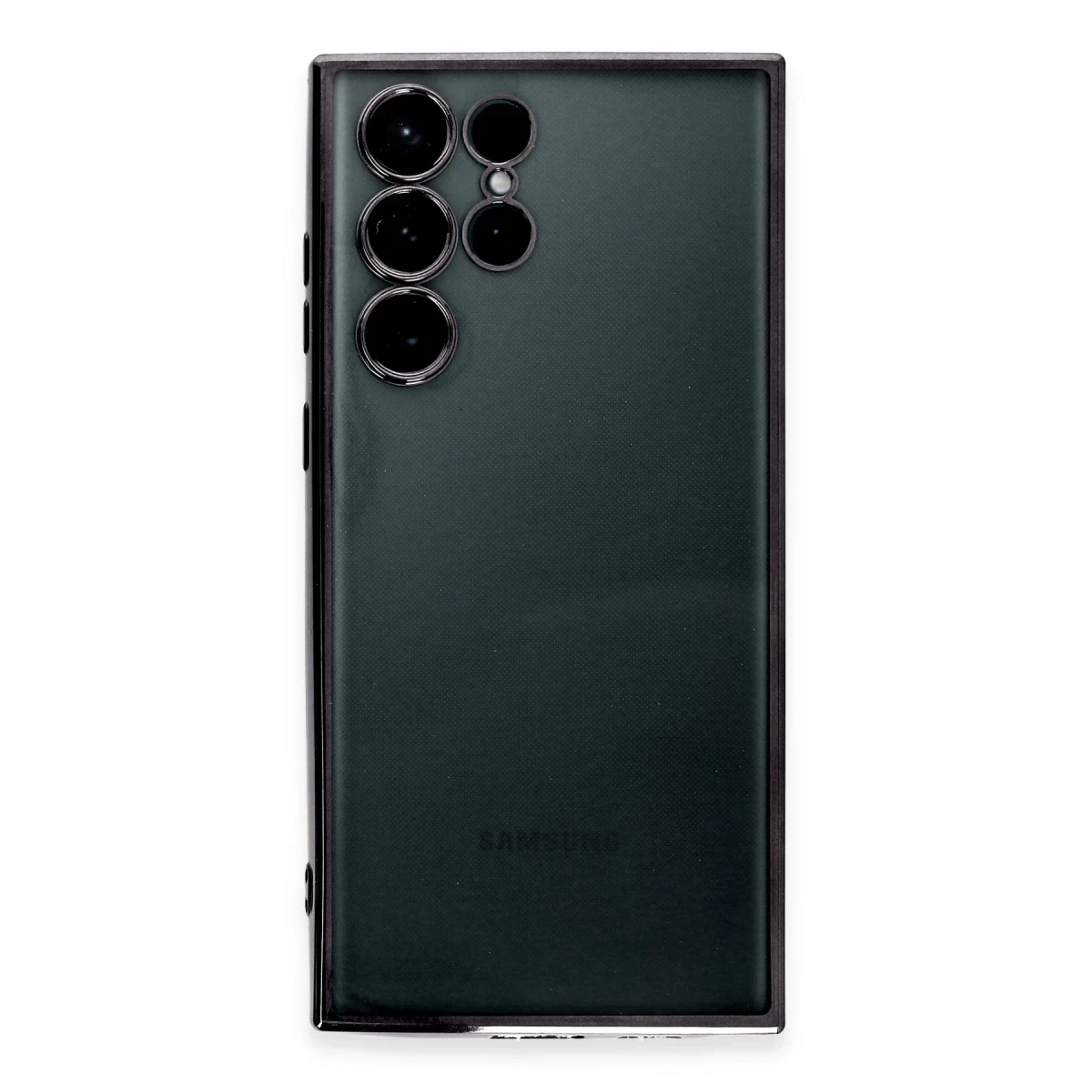 Samsung Galaxy S22 Ultra Kılıf Razer Lensli Silikon - Siyah