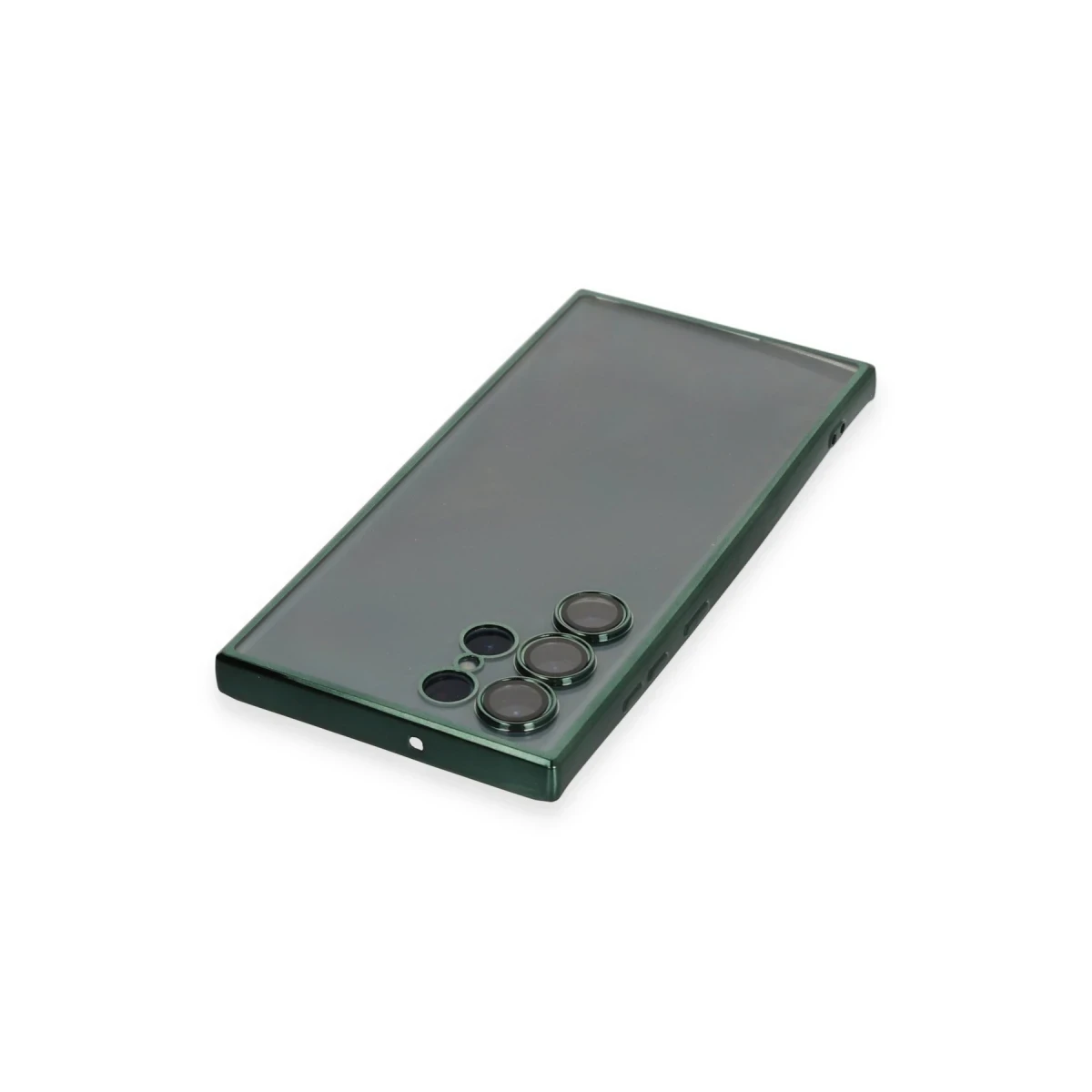 Samsung Galaxy S22 Ultra Kılıf Razer Lensli Silikon - Yeşil