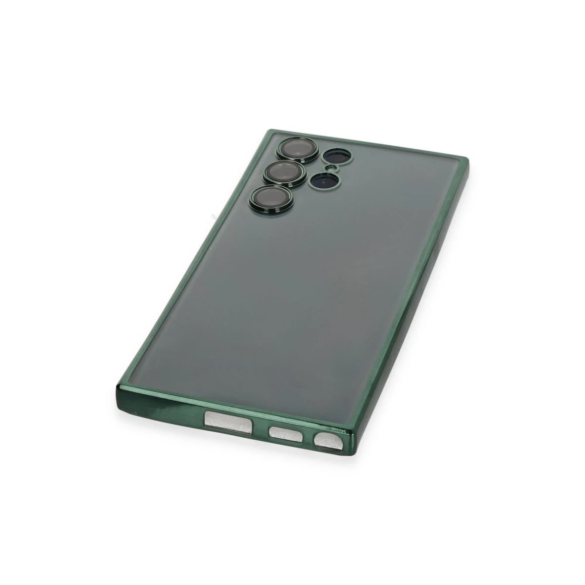 Samsung Galaxy S22 Ultra Kılıf Razer Lensli Silikon - Yeşil