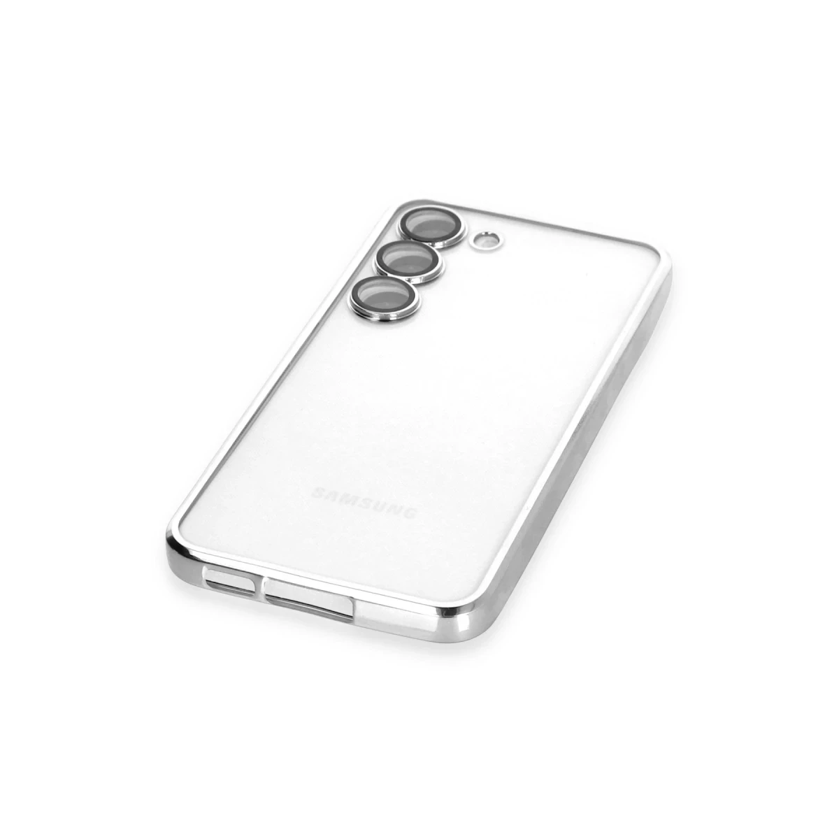 Samsung Galaxy S23 Kılıf Razer Lensli Silikon - Gümüş