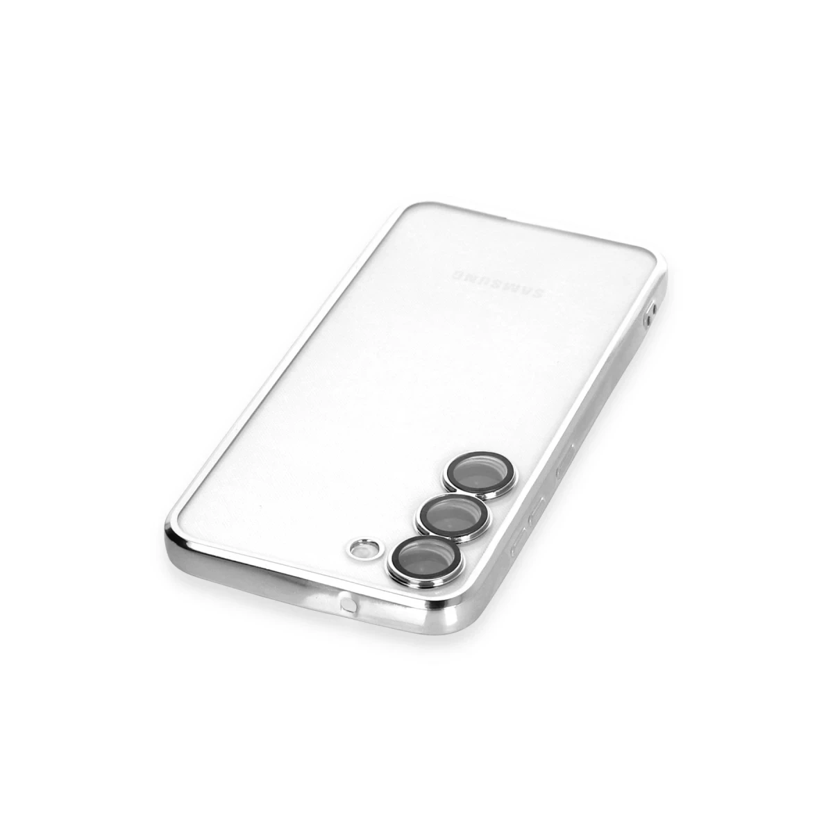 Samsung Galaxy S23 Kılıf Razer Lensli Silikon - Gümüş