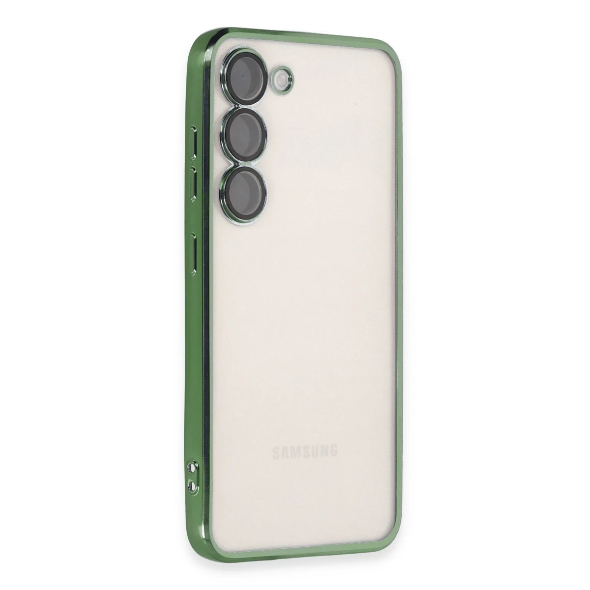 Samsung Galaxy S23 Kılıf Razer Lensli Silikon - Yeşil
