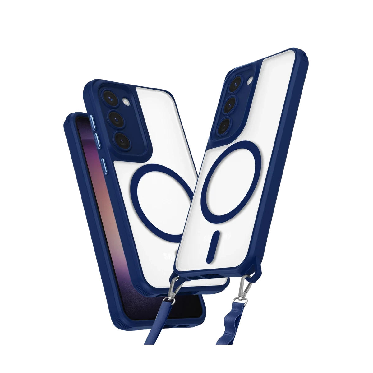 Samsung Galaxy S23 Plus Kılıf Enka Magsafe Silikon Kılıf - Lacivert