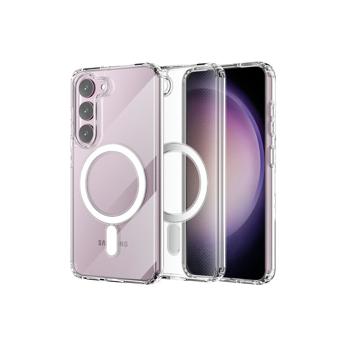 Samsung Galaxy S23 Plus Kılıf Magneticsafe Şeffaf Silikon - Şeffaf