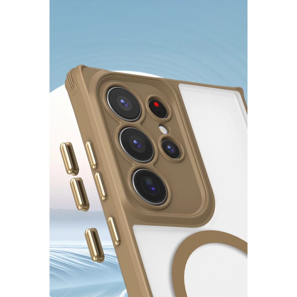 Samsung Galaxy S23 Ultra Kılıf Enka Magsafe Silikon Kılıf - Şeffaf