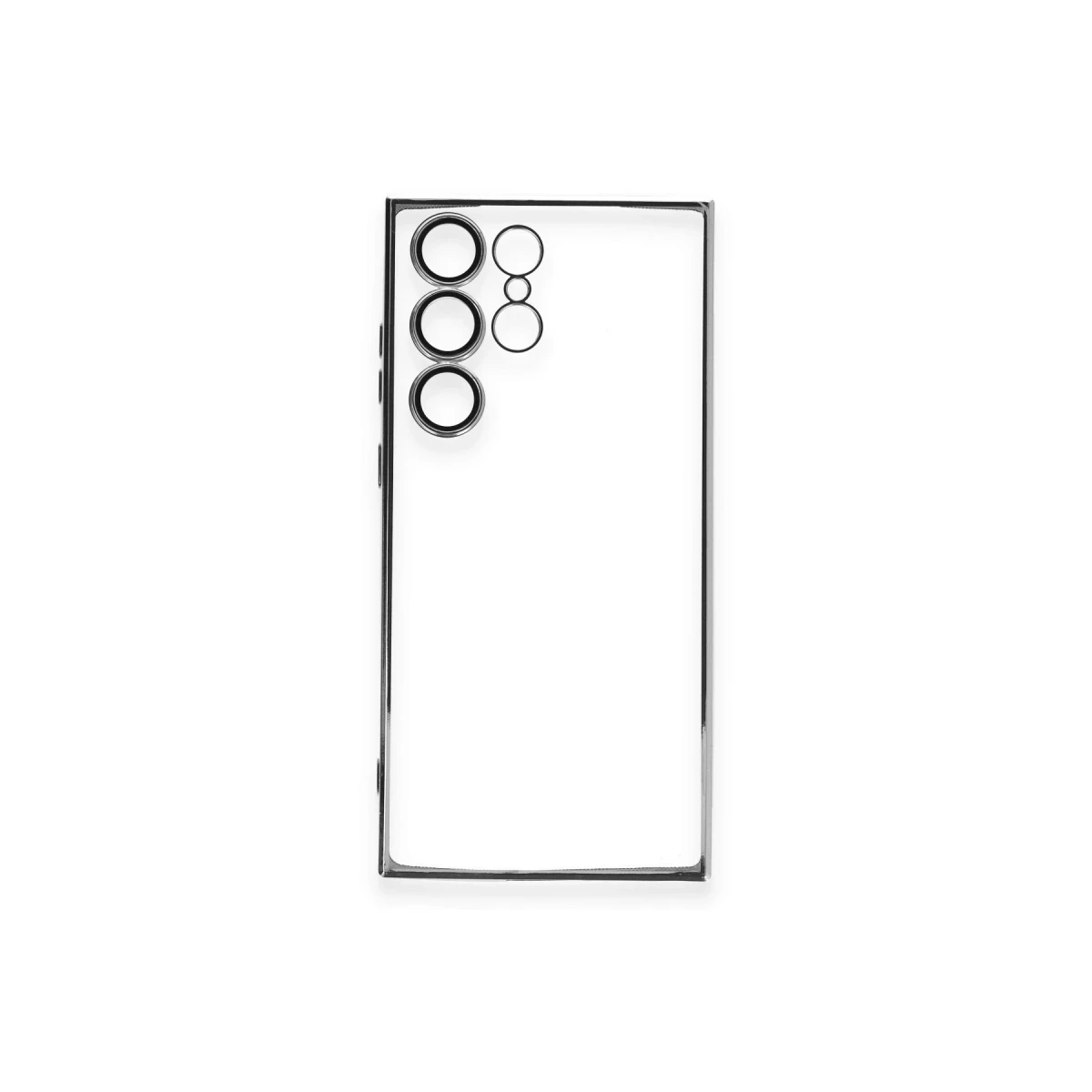 Samsung Galaxy S23 Ultra Kılıf Razer Lensli Silikon - Gümüş