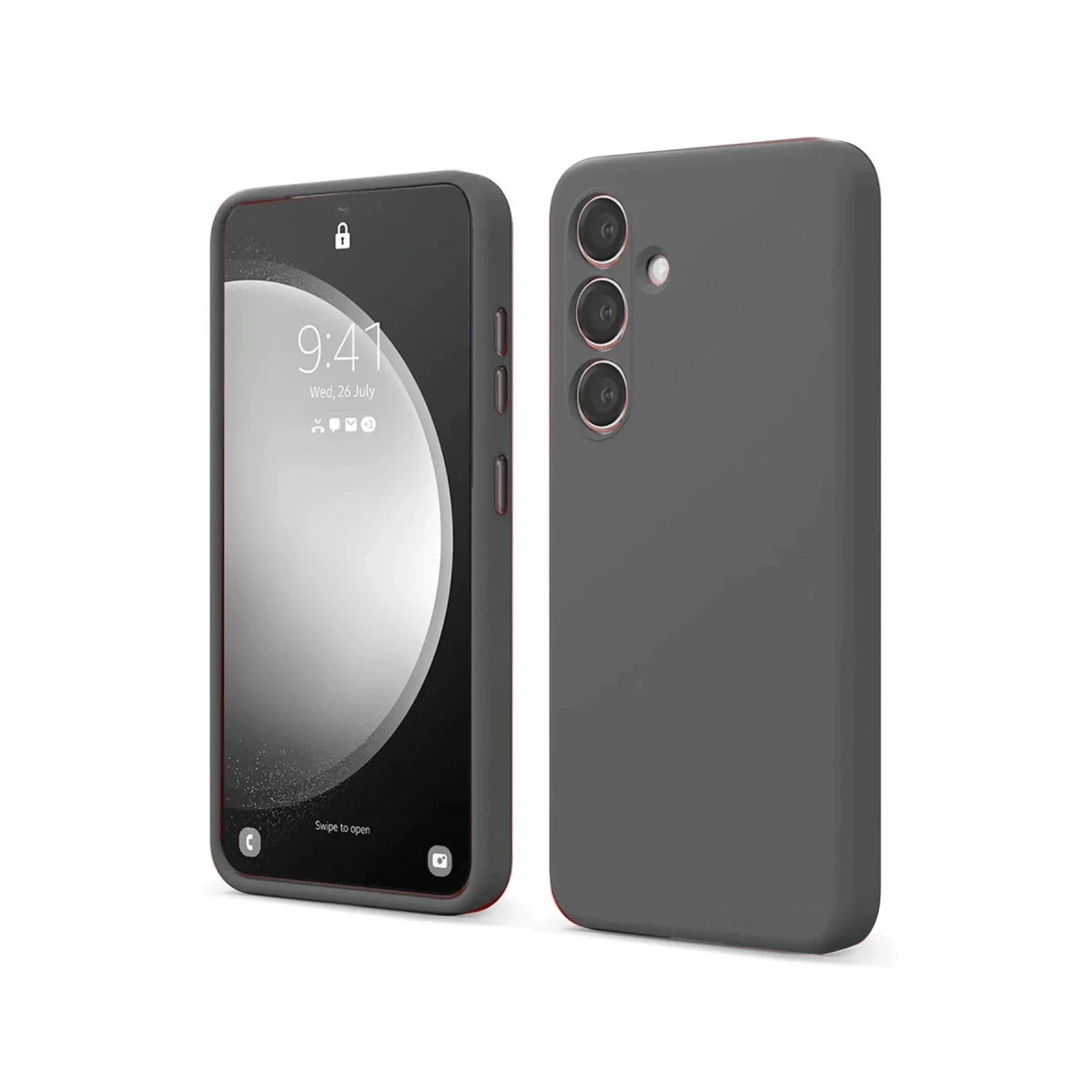Samsung Galaxy S24 FE Kılıf First Silikon - Gri