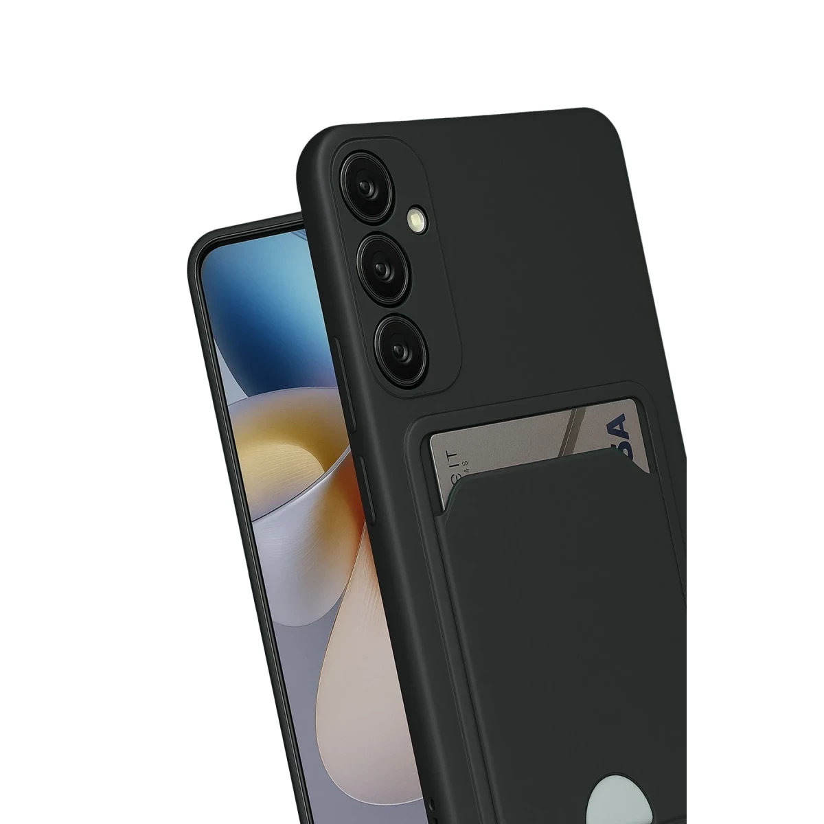Samsung Galaxy S24 FE Kılıf Kelvin Kartvizitli Silikon - Siyah