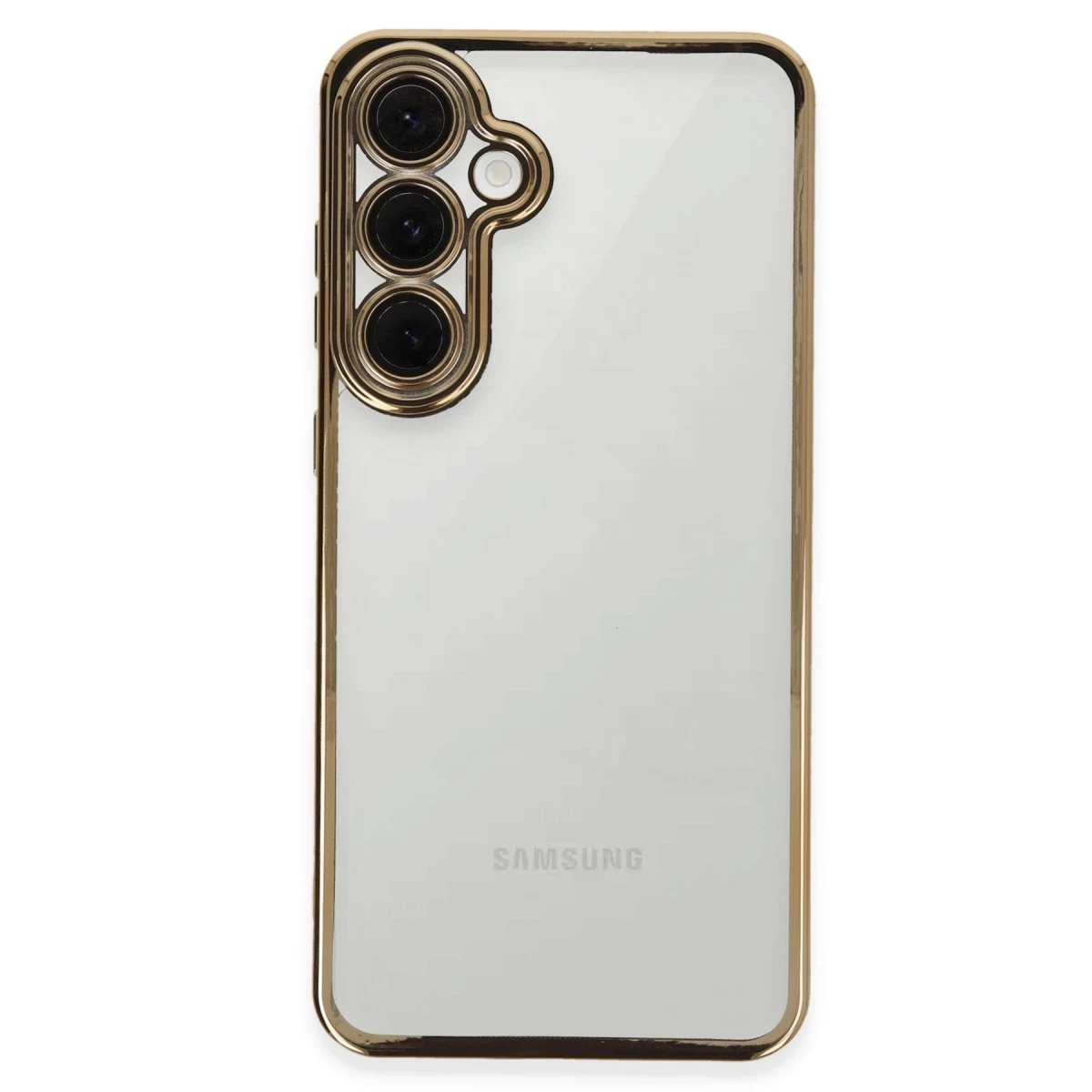Samsung Galaxy S24 FE Kılıf Razer Lensli Silikon - Gold