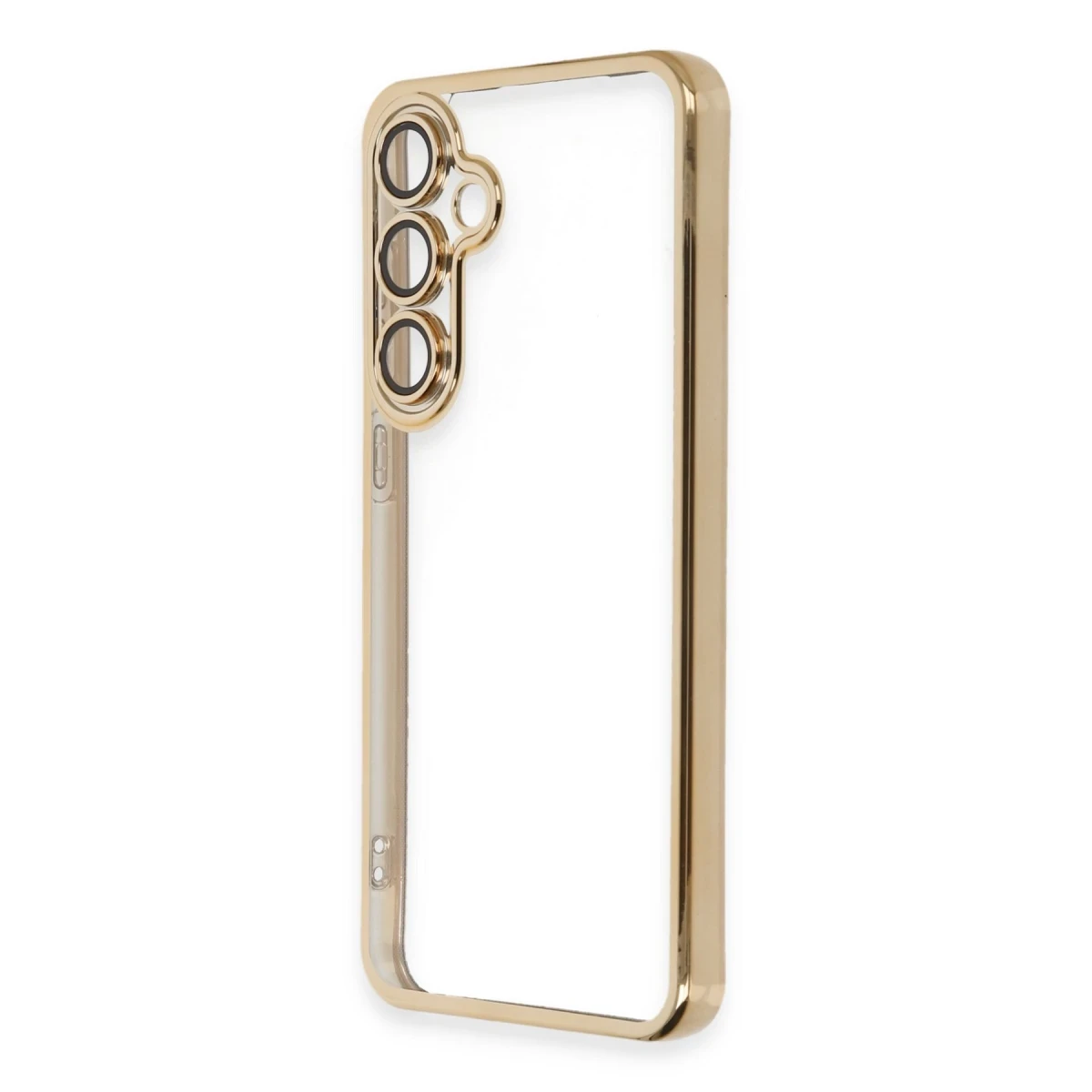 Samsung Galaxy S24 FE Kılıf Razer Lensli Silikon - Gold