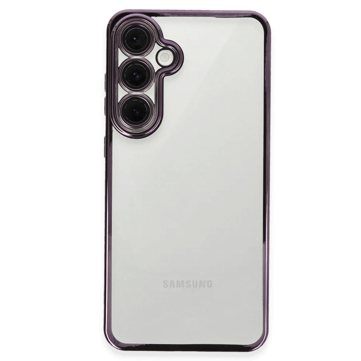Samsung Galaxy S24 FE Kılıf Razer Lensli Silikon - Mor