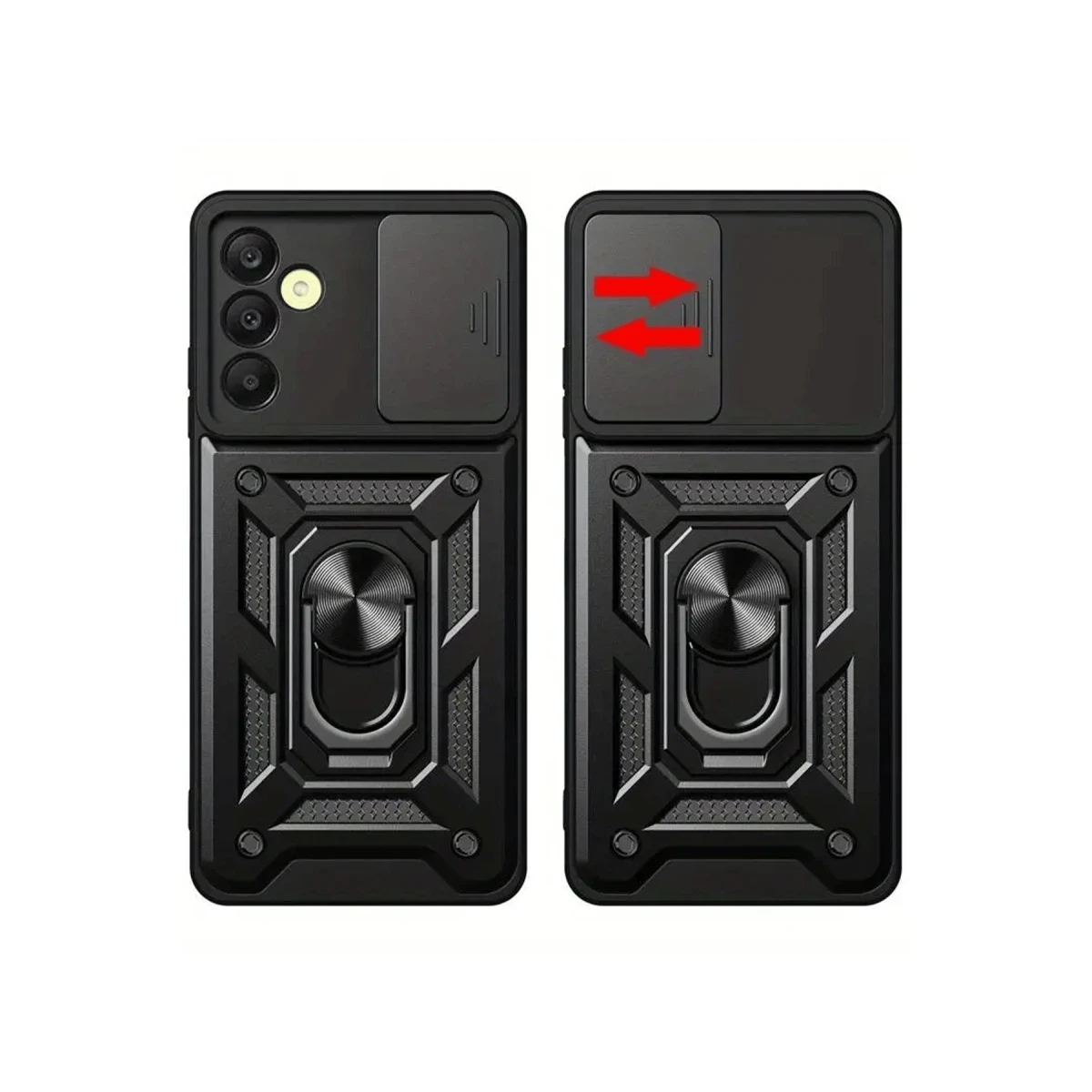 Samsung Galaxy S24 FE Pars Lens Yüzüklü Silikon - Siyah