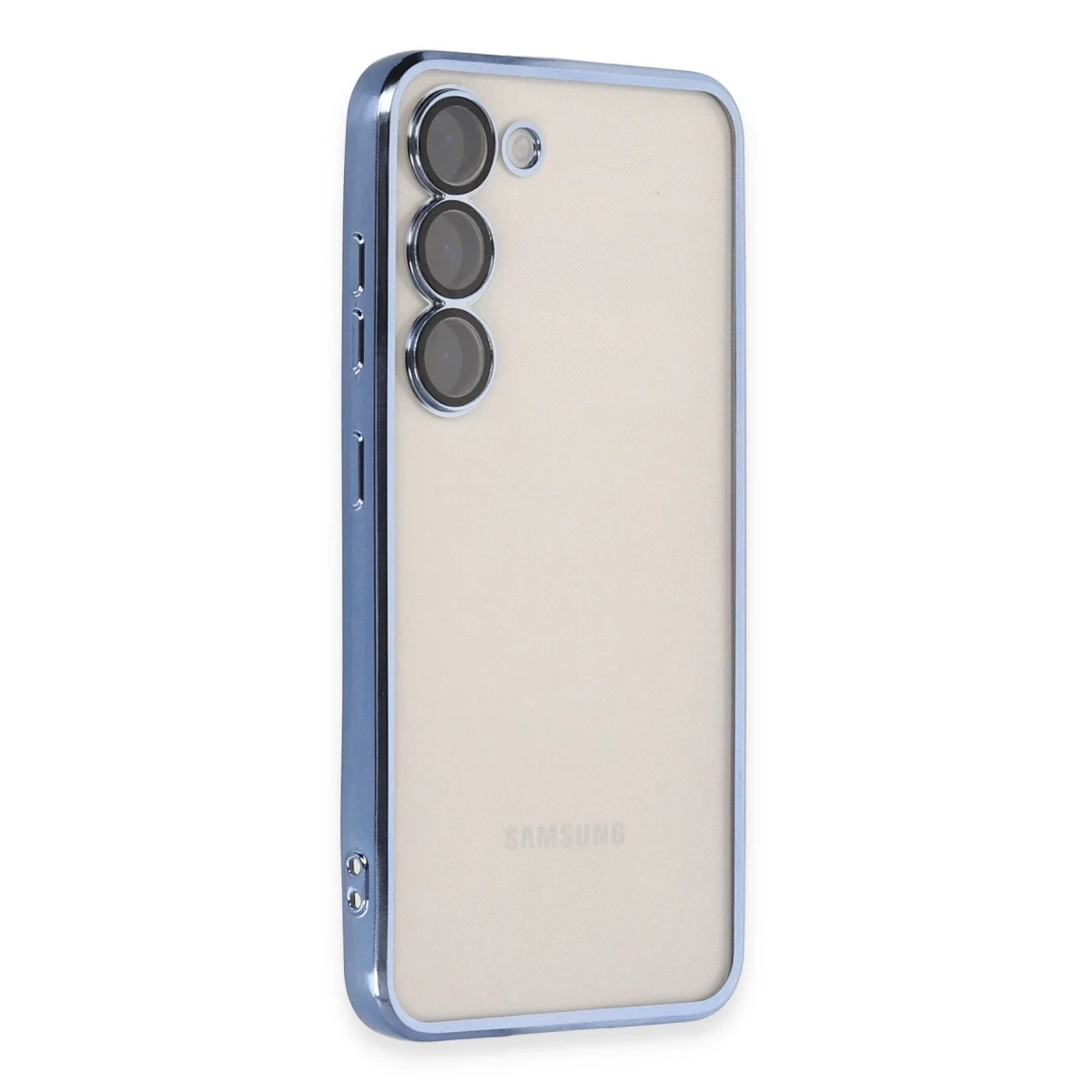 Samsung Galaxy S24 Kılıf Razer Lensli Silikon - Açık Mavi