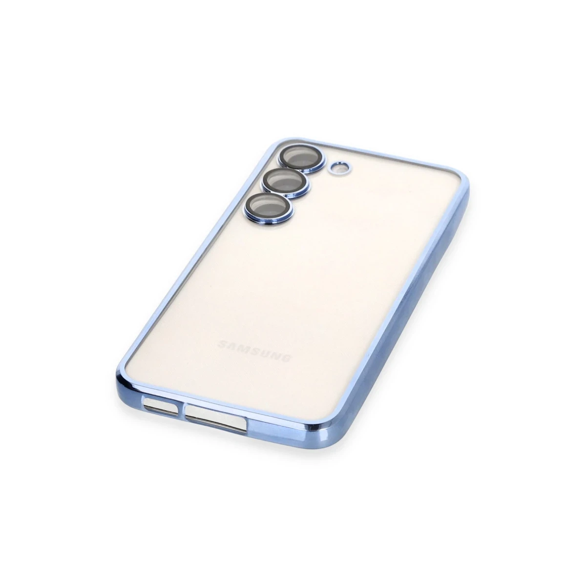 Samsung Galaxy S24 Kılıf Razer Lensli Silikon - Açık Mavi