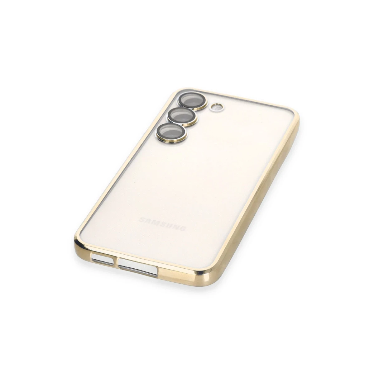 Samsung Galaxy S24 Kılıf Razer Lensli Silikon - Gold