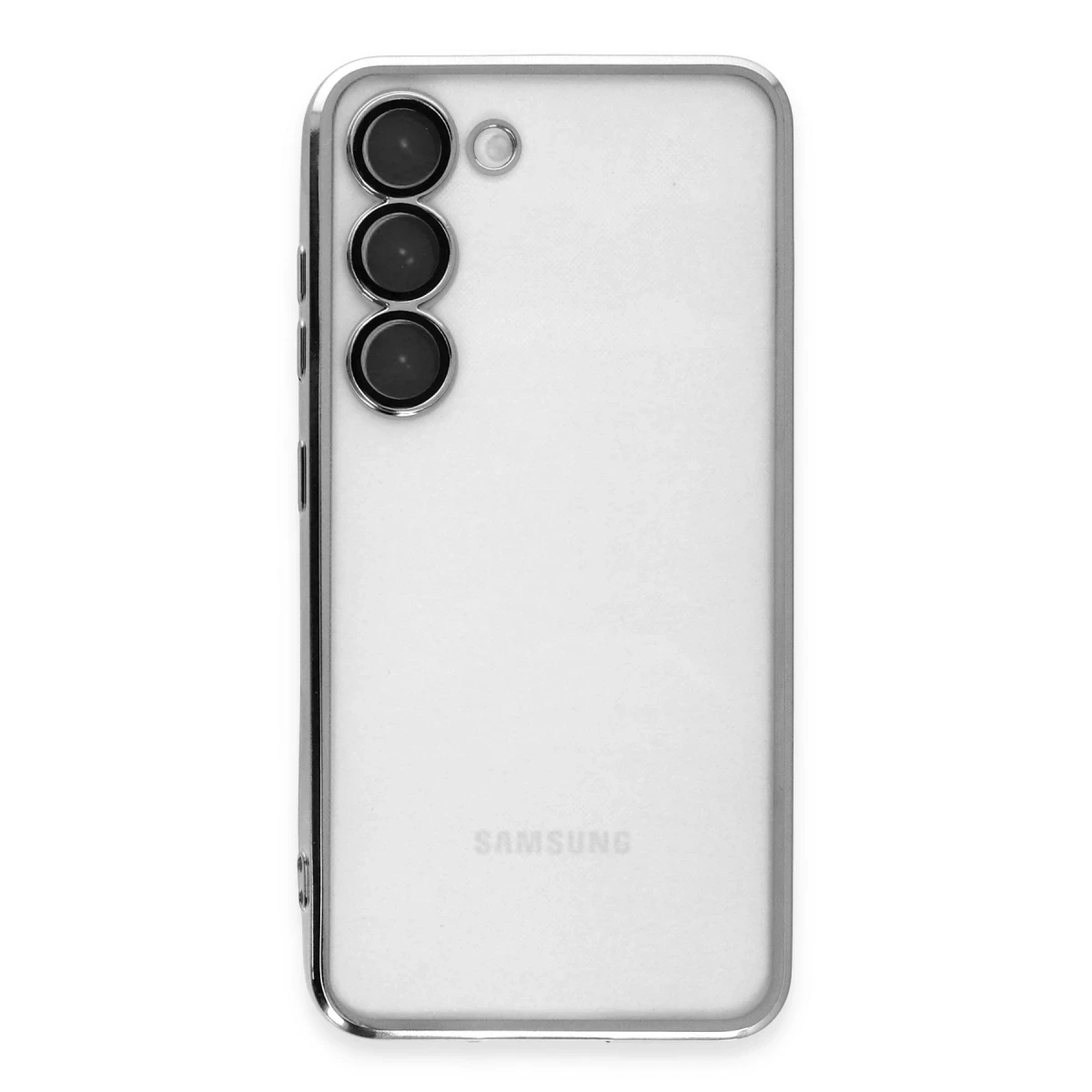 Samsung Galaxy S24 Kılıf Razer Lensli Silikon - Gümüş