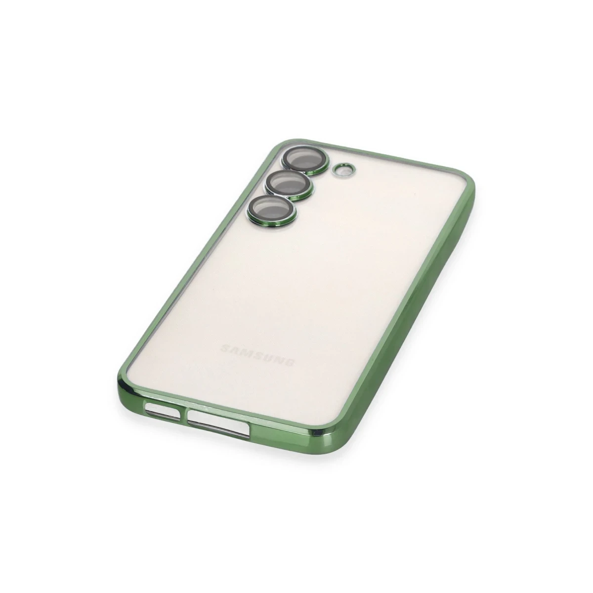 Samsung Galaxy S24 Kılıf Razer Lensli Silikon - Yeşil