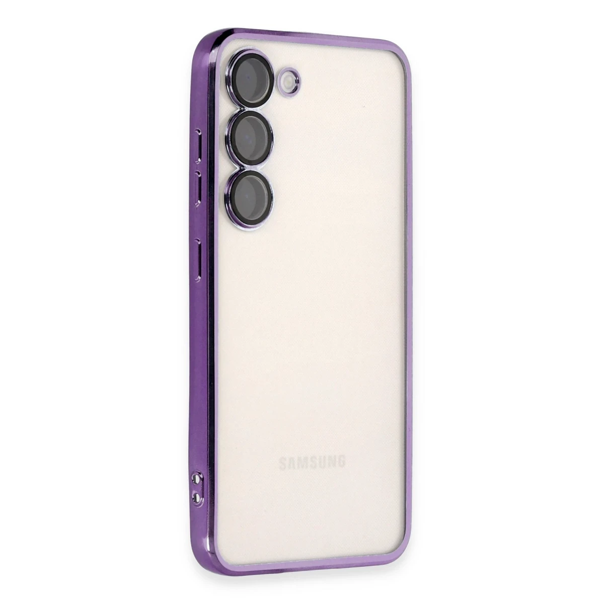 Samsung Galaxy S24 Plus Kılıf Razer Lensli Silikon - Mor