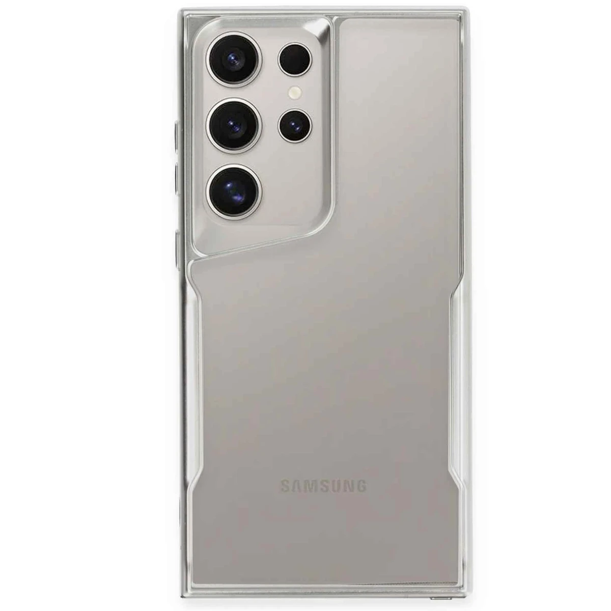 Samsung Galaxy S24 Ultra Kılıf Boyi Silikon Kapak - Gümüş