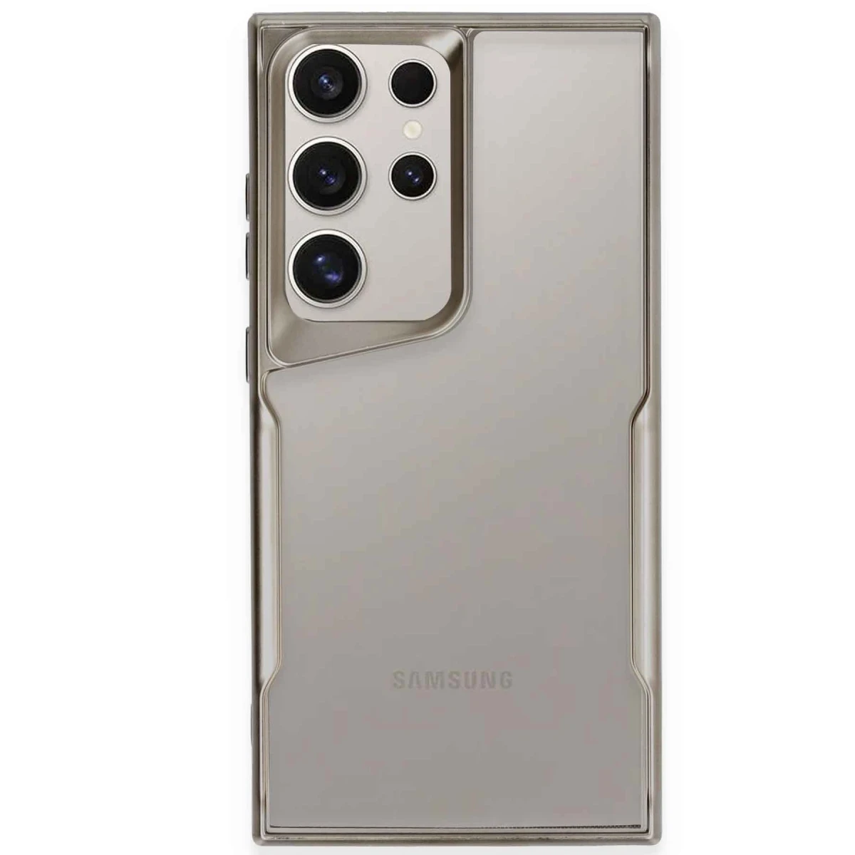 Samsung Galaxy S24 Ultra Kılıf Boyi Silikon Kapak - Titan Gri