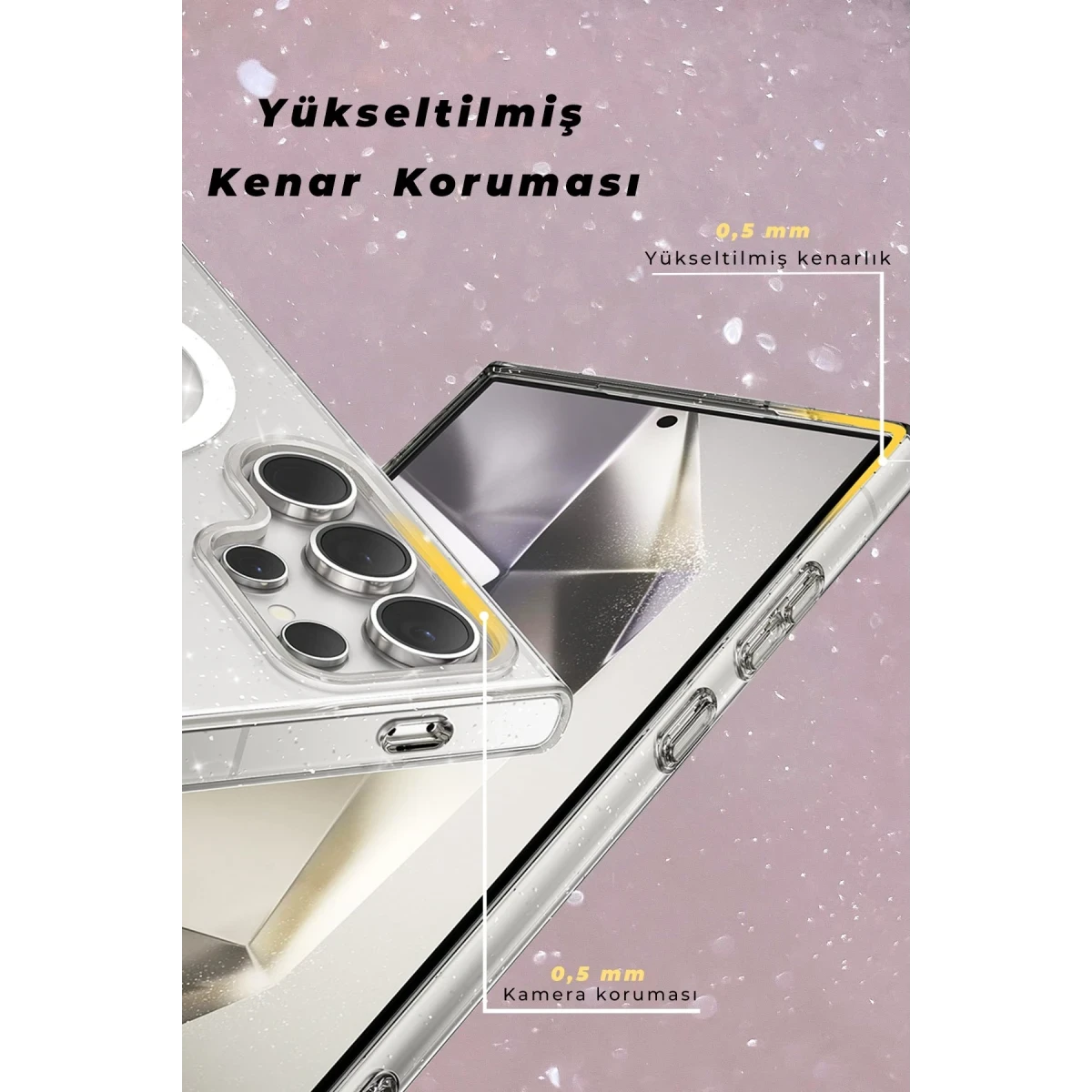 Joko Samsung Galaxy S24 Ultra Kılıf Star Magsafe Kapak - Şeffaf