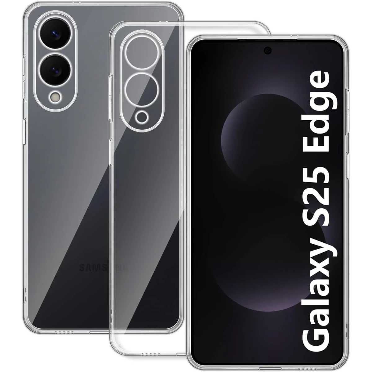 Samsung Galaxy S25 Edge Kılıf Lüx Şeffaf Silikon
