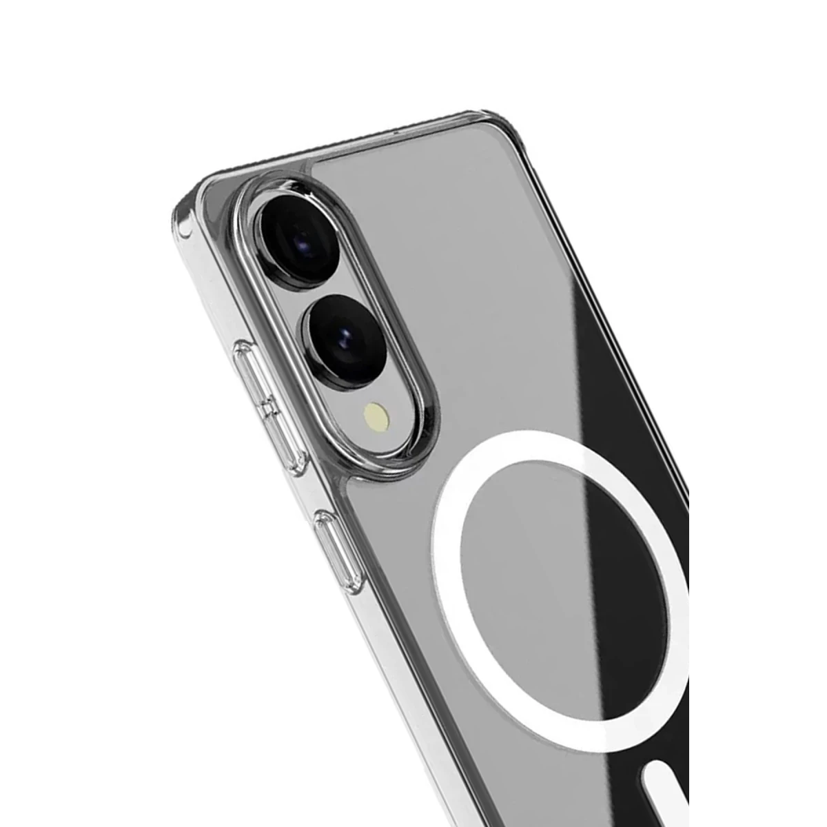 Samsung Galaxy S25 Edge Kılıf Magneticsafe Şeffaf Silikon - Şeffaf