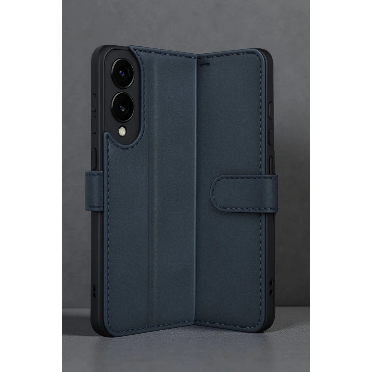 Samsung Galaxy S25 Edge Trend S Plus Kapaklı Kılıf - Lacivert