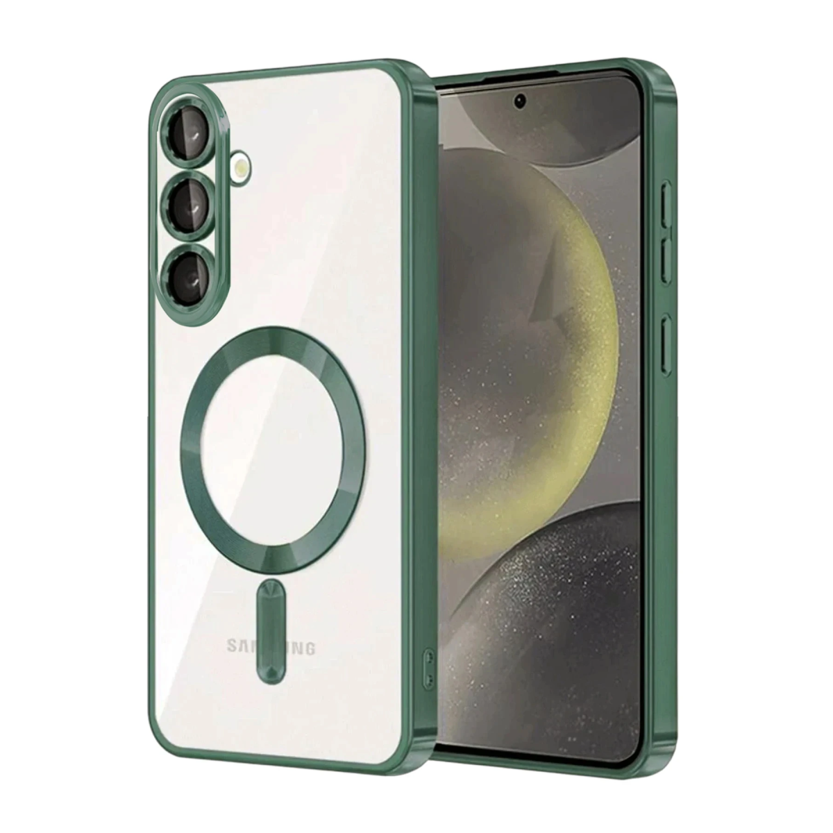 Samsung Galaxy S25 FE Kross Magneticsafe Kapak - Koyu Yeşil
